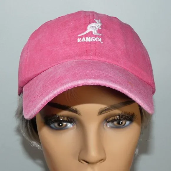 NiB Fashionable Kangol Adjustable Cotton Baseball style Cap Hat Washed Pink
